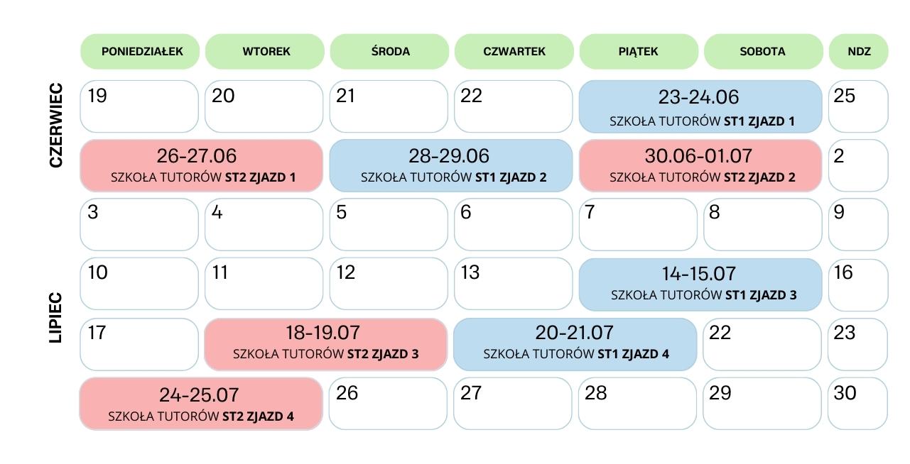 Kalendarz szkoleń - Szkoła Tutorów
